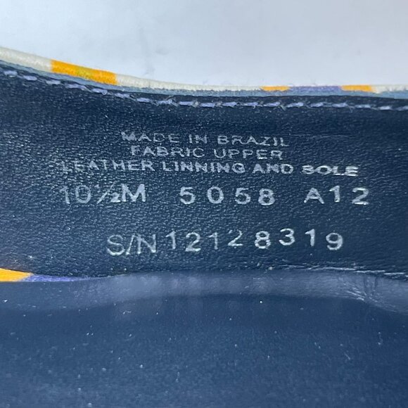 Tory Burch Cream Yellow Striped Beverly Kitten Heels | Size 10.5 - Picture 3 of 11